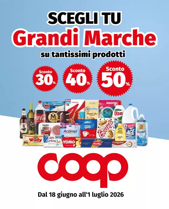 Volantino Coop a Racconigi | Grandi marche | 2026-06-18T00:00:00.000Z - 2026-07-01T00:00:00.000Z