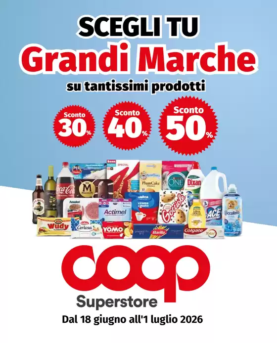 Volantino Coop a Sinio | Grandi marche | 2026-06-18T00:00:00.000Z - 2026-07-01T00:00:00.000Z