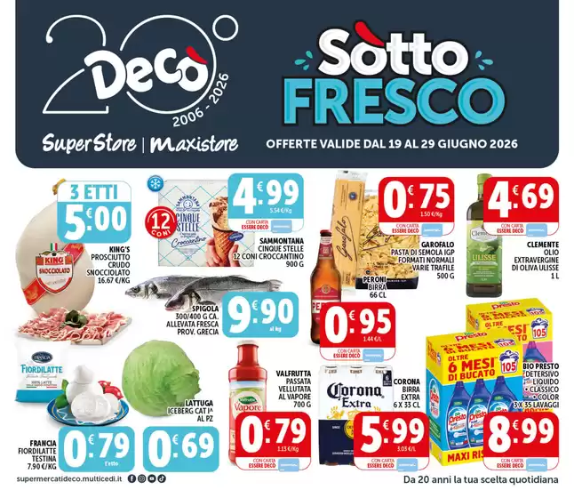 Volantino Decò a Sezze | Sottofresco | 2026-06-19T00:00:00.000Z - 2026-06-29T00:00:00.000Z