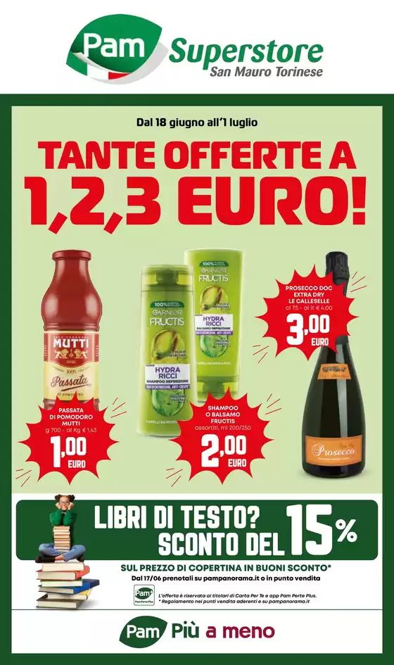 Volantino Pam | 1,2,3 euro! | 2026-06-18T00:00:00.000Z - 2026-07-01T00:00:00.000Z