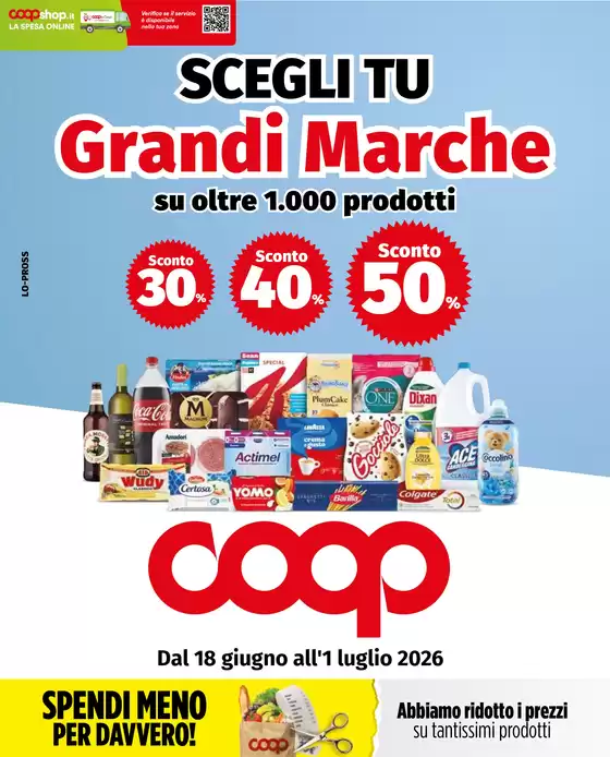 Volantino Coop a Fiesco | Sconto 30%40%50% | 2026-06-18T00:00:00.000Z - 2026-07-01T00:00:00.000Z