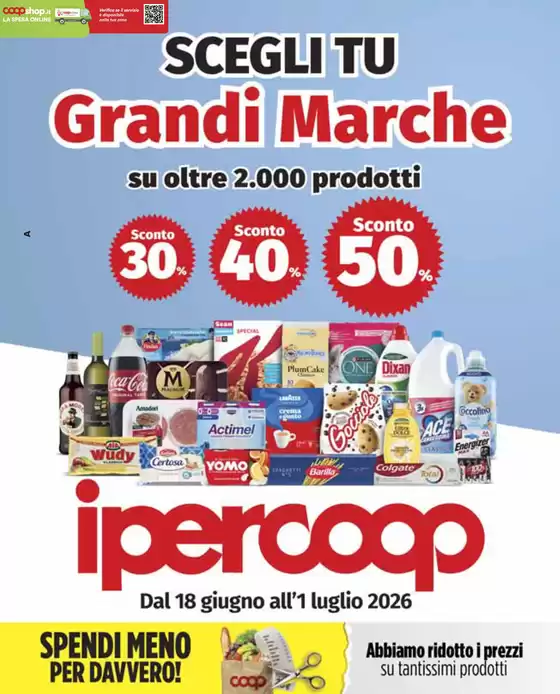 Volantino Ipercoop | Sconto 30%40%50% | 2026-06-18T00:00:00.000Z - 2026-07-01T00:00:00.000Z