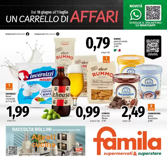 Volantino Famila Superstore a Castelmassa | Un carrello di affari | 2026-06-18T00:00:00.000Z - 2026-07-01T00:00:00.000Z