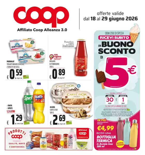 Volantino Coop a Latiano | Offerte valide dal 18 al 29 giugno 2026 | 2026-06-18T00:00:00.000Z - 2026-06-29T00:00:00.000Z