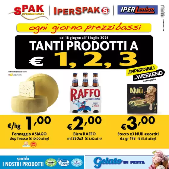 Volantino Spak | Tanti prodotti a 1,2,3 euro | 2026-06-18T00:00:00.000Z - 2026-07-01T00:00:00.000Z