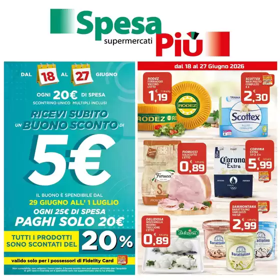 Volantino SpesaPiù Supermercati a Prato | Dal 18 al 27 giugno | 2026-06-18T00:00:00.000Z - 2026-07-01T00:00:00.000Z