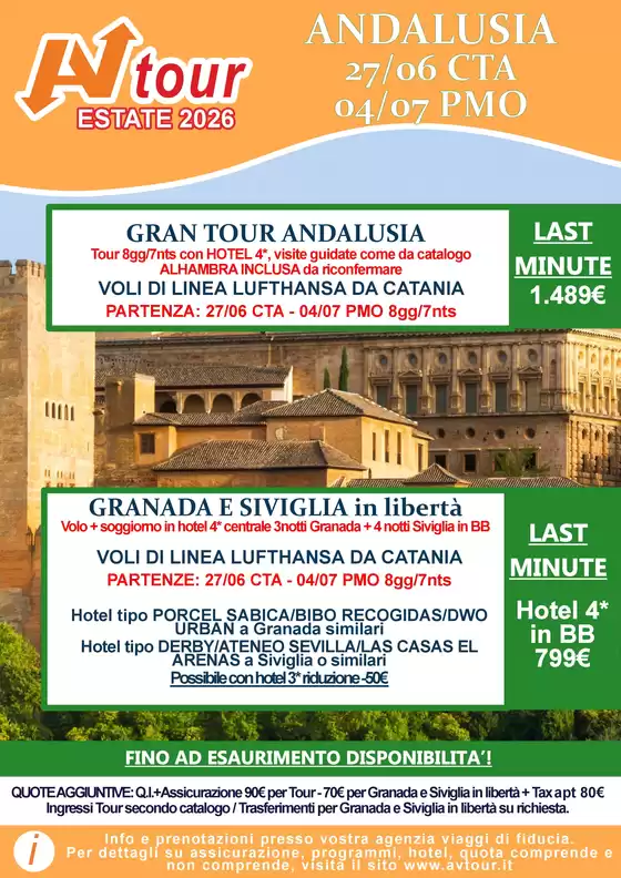 Volantino Av Tour a Dozza | ANDALUSIA | 2026-06-27T00:00:00.000Z - 2026-07-04T00:00:00.000Z