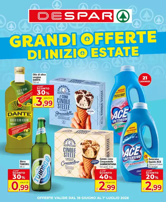 Volantino Despar | Grandi offerte di inizio estate | 2026-06-18T00:00:00.000Z - 2026-07-01T00:00:00.000Z