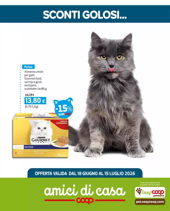 Volantino Amici di casa Coop | Sconti golosi | 2026-06-18T00:00:00.000Z - 2026-07-15T00:00:00.000Z