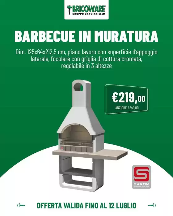 Volantino Bricoware | Barbecue in muratura | 2026-06-19T00:00:00.000Z - 2026-07-12T00:00:00.000Z