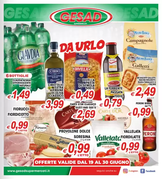 Volantino Gesad Supermercati a Castrovillari | Offerte valide dal 19 al 30 giugno | 2026-06-19T00:00:00.000Z - 2026-06-30T00:00:00.000Z