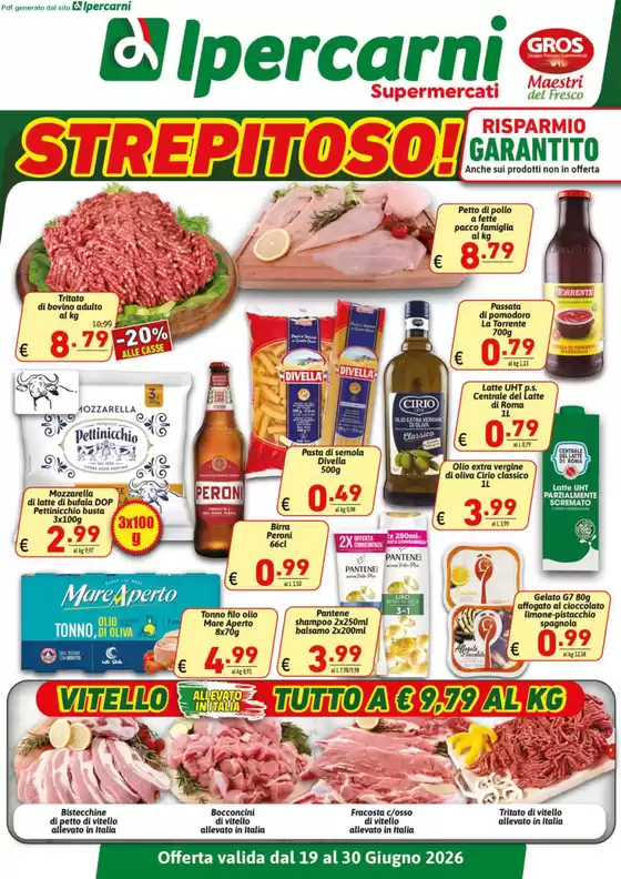 Volantino Ipercarni a Castrovillari | Strepitoso! | 2026-06-19T00:00:00.000Z - 2026-06-30T00:00:00.000Z