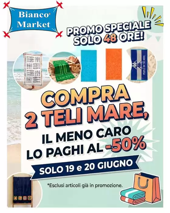 Volantino Bianco Market | Il meno caro lo paghi al -50% | 2026-06-19T00:00:00.000Z - 2026-06-20T00:00:00.000Z