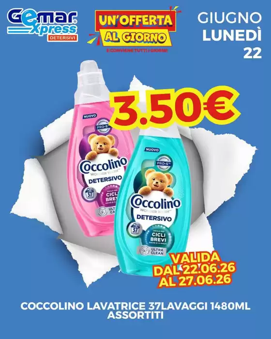Volantino Gemar Detersivi | Un'offerta al giorno | 2026-06-22T00:00:00.000Z - 2026-06-27T00:00:00.000Z