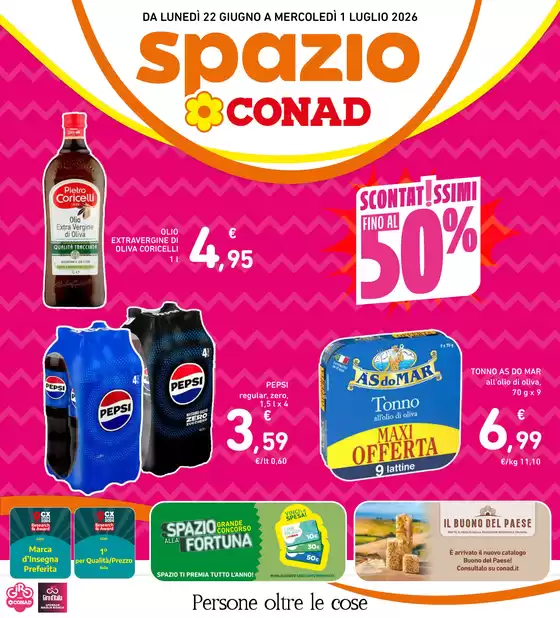 Volantino Spazio Conad | SCONTATISSIMI FINO AL 50% | 2026-06-22T00:00:00.000Z - 2026-07-01T00:00:00.000Z