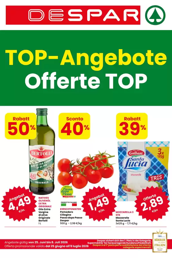 Volantino Despar | Offerte Top | 2026-06-25T00:00:00.000Z - 2026-07-08T00:00:00.000Z