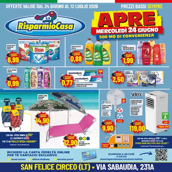 Volantino Risparmio Casa | Apre | 2026-06-24T00:00:00.000Z - 2026-07-12T00:00:00.000Z