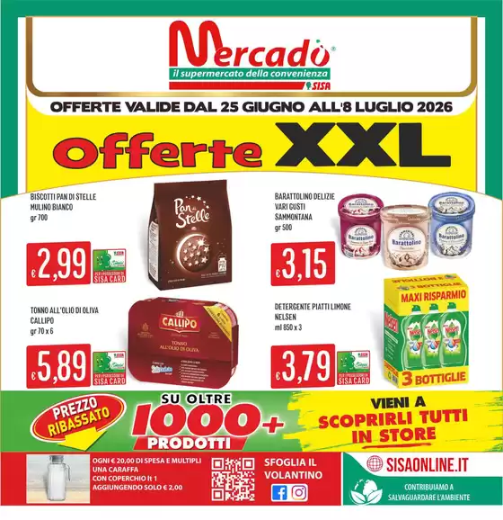 Volantino Mercadò | Offerte XXL | 2026-06-25T00:00:00.000Z - 2026-07-08T00:00:00.000Z
