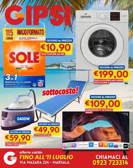 Volantino Gipsi | Fino all' 11 luglio | 2026-06-23T00:00:00.000Z - 2026-07-11T00:00:00.000Z