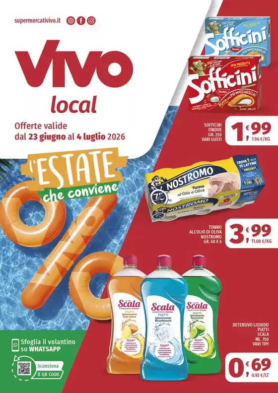 Volantino Vivo Supermercati | L'estate che conviene | 2026-06-23T00:00:00.000Z - 2026-07-04T00:00:00.000Z
