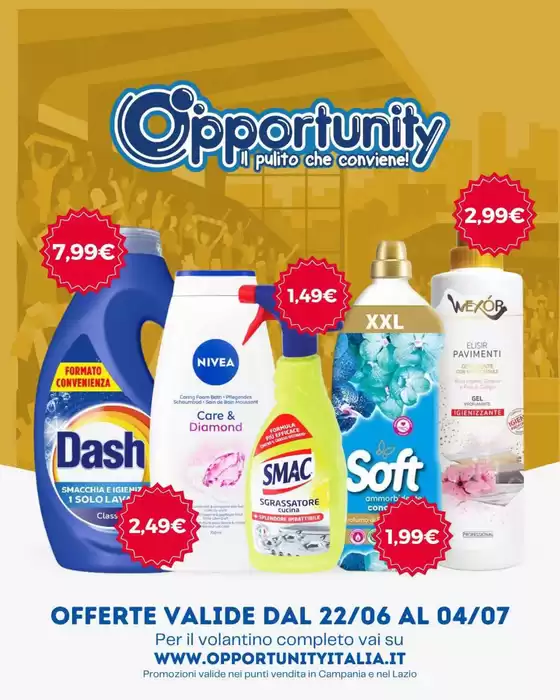 Volantino Opportunity Shop | Offerte speciali attraenti per tutti | 2026-06-22T00:00:00.000Z - 2026-07-04T00:00:00.000Z