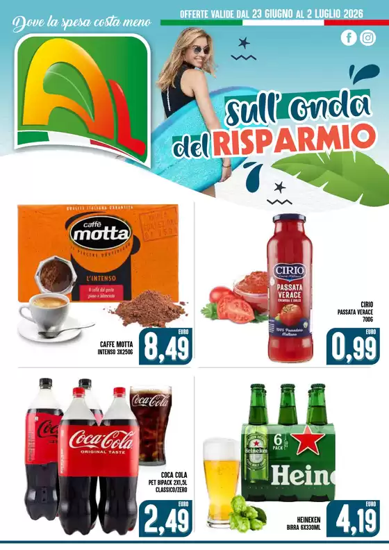 Volantino Al Discount | sull’ onda del RISPARMIO | 2026-06-23T00:00:00.000Z - 2026-07-02T00:00:00.000Z