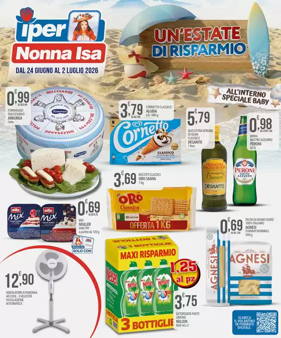 Volantino Iper Nonna Isa | Un'estate di risparmio | 2026-06-24T00:00:00.000Z - 2026-07-02T00:00:00.000Z