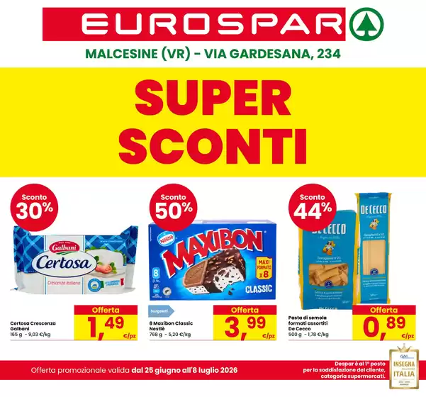 Volantino Eurospar | Super sconti | 2026-06-25T00:00:00.000Z - 2026-07-08T00:00:00.000Z