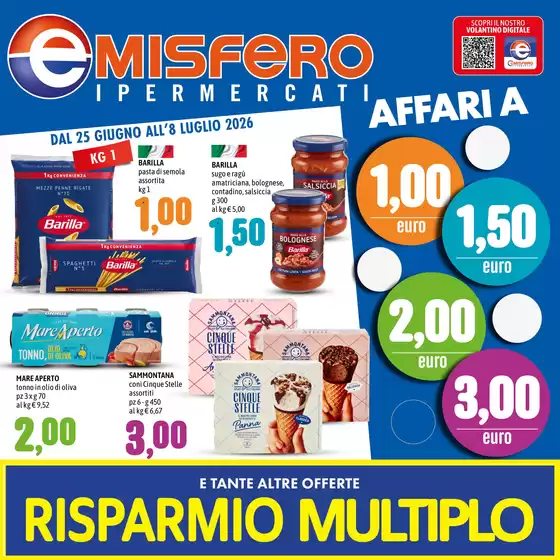 Volantino Emisfero | Affari a 1,00 1,50 2,00 3,00 euro | 2026-06-25T00:00:00.000Z - 2026-07-08T00:00:00.000Z
