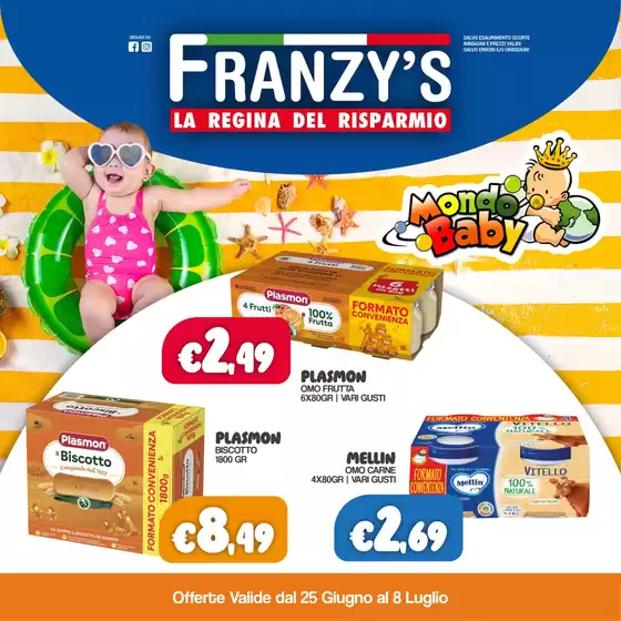 Volantino Franzy's a Noale | La regina del risparmio | 2026-06-25T00:00:00.000Z - 2026-07-08T00:00:00.000Z