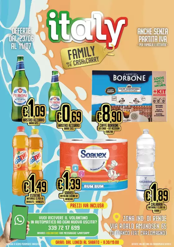 Volantino Italy Cash&Carry | Offerte dal 23/06 al 11/07 | 2026-06-23T00:00:00.000Z - 2026-07-11T00:00:00.000Z