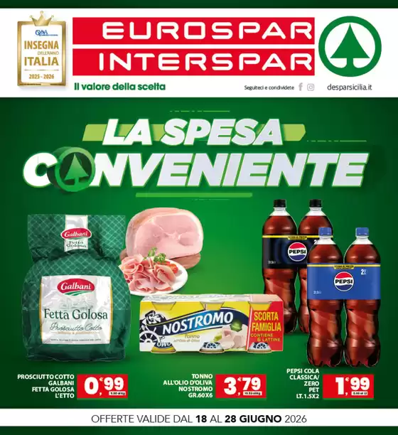 Volantino Interspar | La spesa conveniente | 2026-06-18T00:00:00.000Z - 2026-06-28T00:00:00.000Z