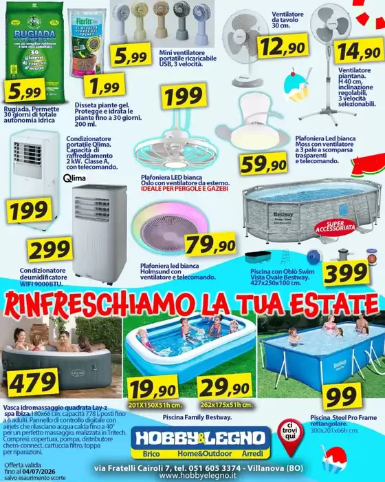 Volantino Hobby & Legno a Belvì | Rinfreschiamo la tua estate | 2026-06-25T00:00:00.000Z - 2026-07-04T00:00:00.000Z