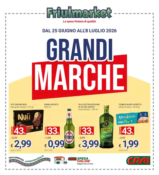 Volantino Friulmarket | Grandi marche | 2026-06-25T00:00:00.000Z - 2026-07-08T00:00:00.000Z