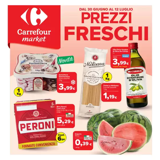 Volantino Carrefour Market | Prezzi freschi | 2026-06-30T00:00:00.000Z - 2026-07-12T00:00:00.000Z