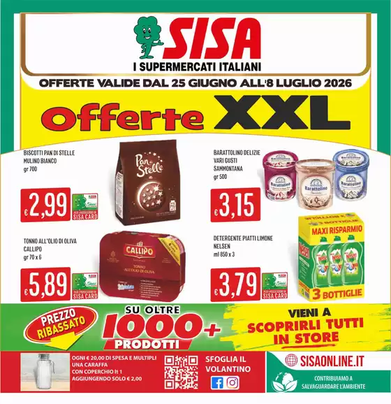 Volantino Sisa a Platania | Offerte XXL | 2026-06-25T00:00:00.000Z - 2026-07-08T00:00:00.000Z