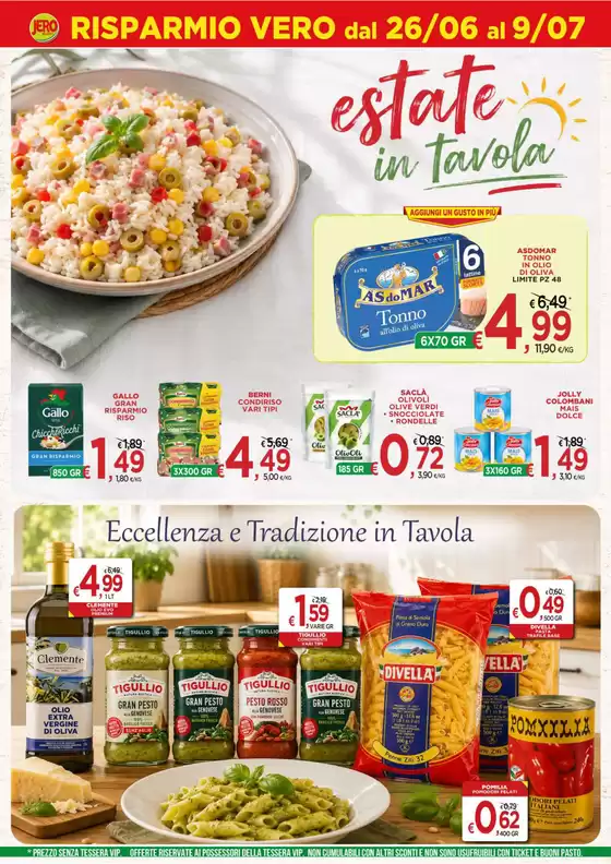 Volantino Jero Market | Estate in tavola | 2026-06-26T00:00:00.000Z - 2026-07-09T00:00:00.000Z