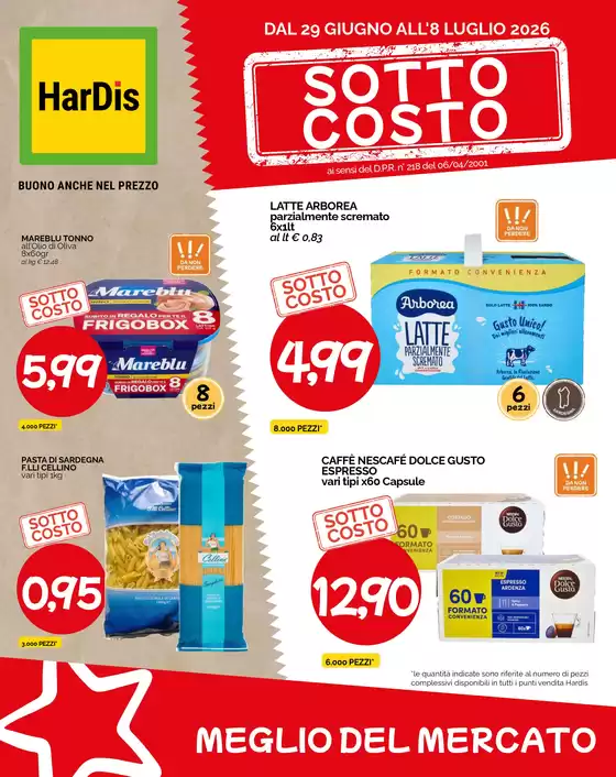 Volantino Hardis | Sottocosto | 2026-06-29T00:00:00.000Z - 2026-07-08T00:00:00.000Z