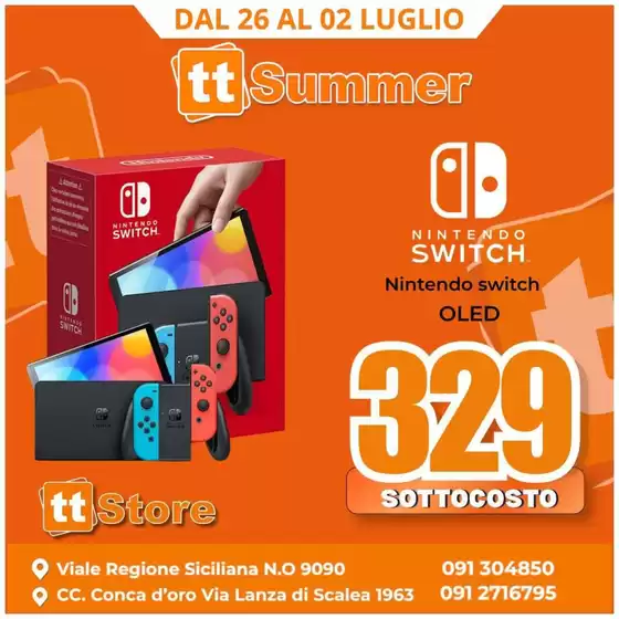 Volantino TT Store a Sanguinetto | Nintendo switch OLED | 2026-06-26T00:00:00.000Z - 2026-07-02T00:00:00.000Z