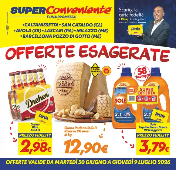 Volantino SuperConveniente | Offerte esagerate | 2026-06-30T00:00:00.000Z - 2026-07-09T00:00:00.000Z