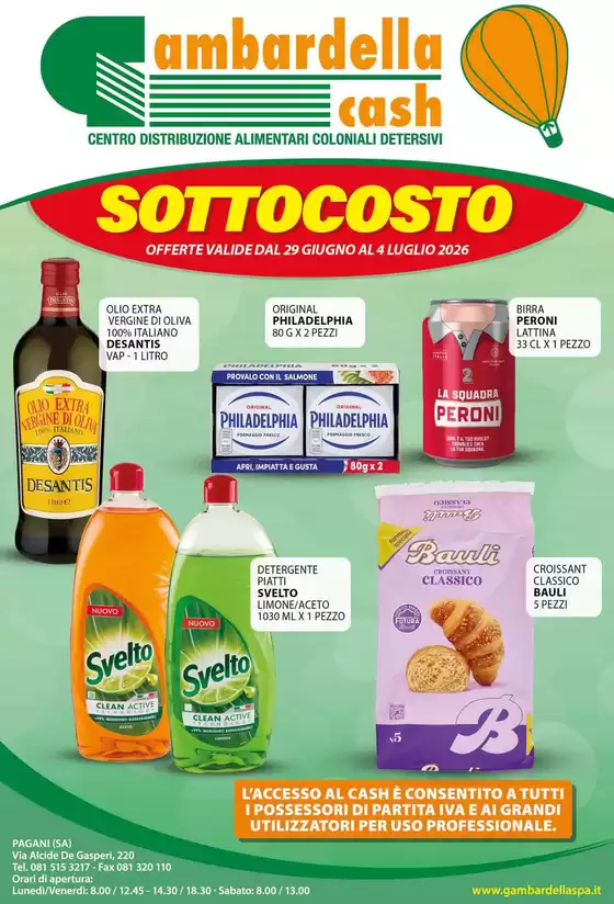 Volantino Gambardella Cash | Sottocosto | 2026-06-29T00:00:00.000Z - 2026-07-04T00:00:00.000Z