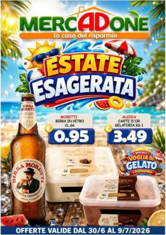 Volantino MercADone | Estate esagerata | 2026-06-30T00:00:00.000Z - 2026-07-09T00:00:00.000Z