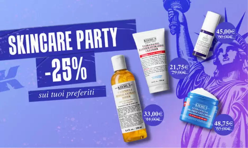 Volantino Kiehls | Skincare party -25% | 2026-06-29T00:00:00.000Z - 2026-07-13T00:00:00.000Z