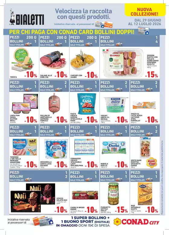 Volantino Conad City | Velocizza la raccolta con questi prodotti! | 2026-06-29T00:00:00.000Z - 2026-07-12T00:00:00.000Z