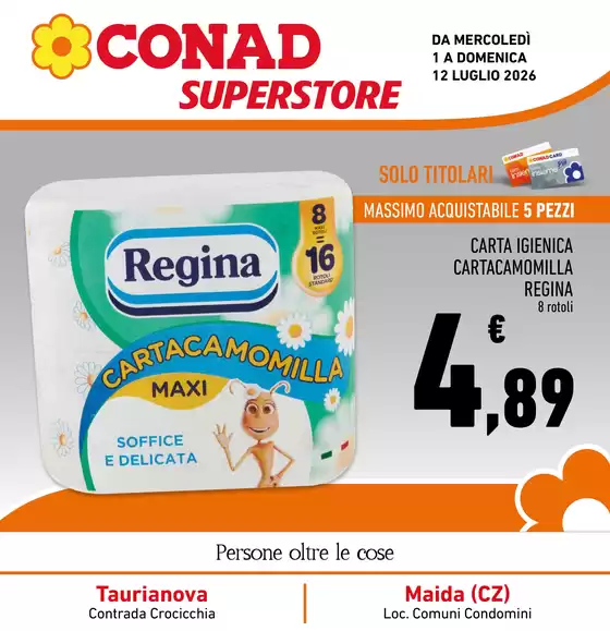 Volantino Conad Superstore a Arena | Extra Convenienza | 2026-07-01T00:00:00.000Z - 2026-07-12T00:00:00.000Z