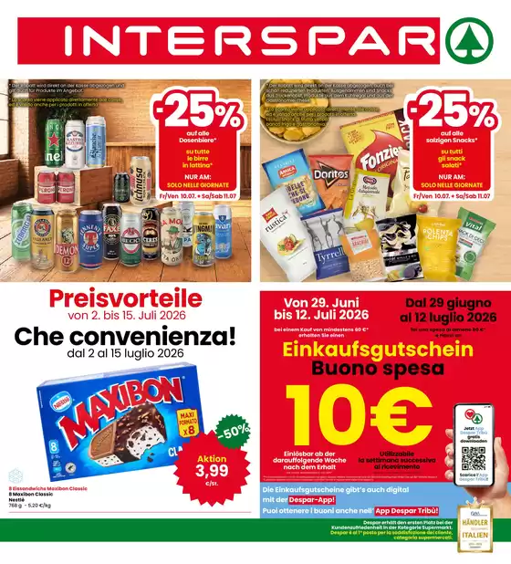 Volantino Interspar | Che convenienza! | 2026-06-29T00:00:00.000Z - 2026-07-15T00:00:00.000Z