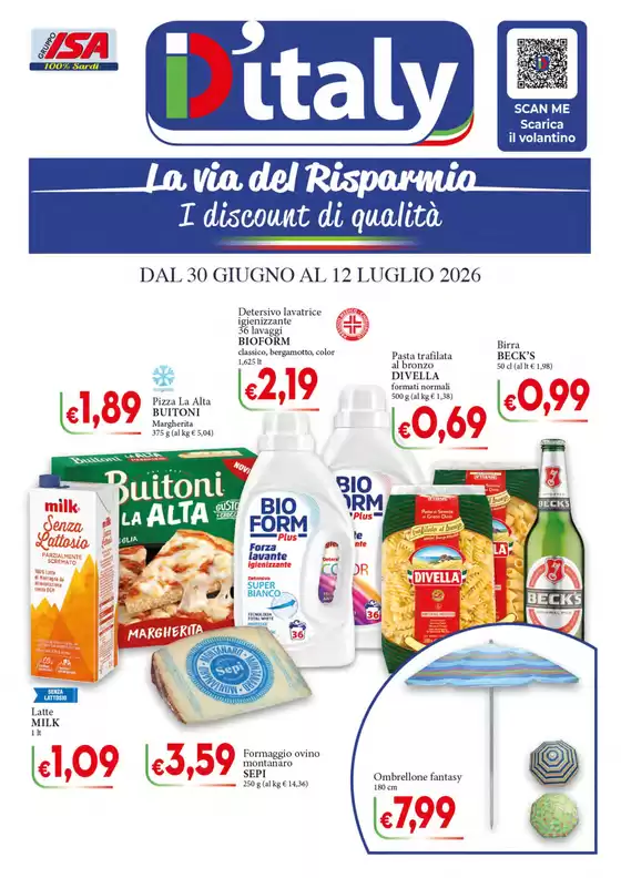 Volantino D'Italy | La via del risparmio | 2026-06-30T00:00:00.000Z - 2026-07-12T00:00:00.000Z