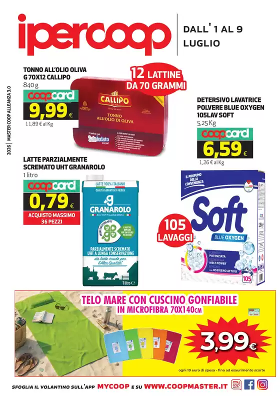 Volantino Ipercoop | dalL' 1 al 9 LUGLIO | 2026-07-01T00:00:00.000Z - 2026-07-09T00:00:00.000Z