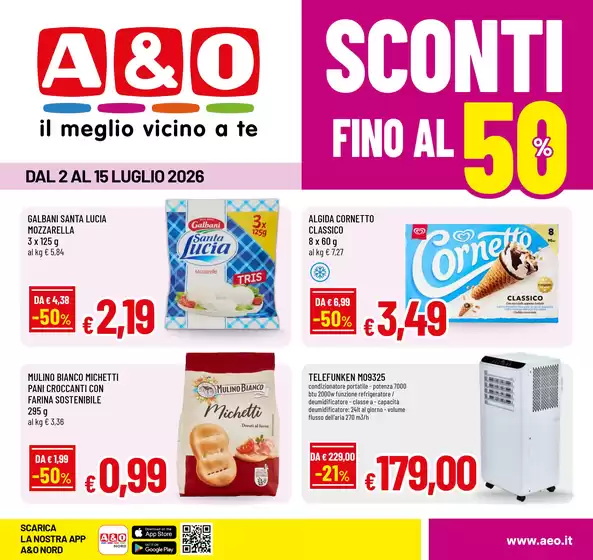 Volantino A&O | Sconti fino al 50% | 2026-07-02T00:00:00.000Z - 2026-07-15T00:00:00.000Z