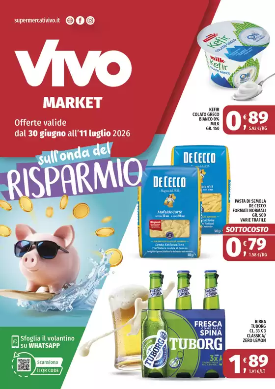 Volantino Vivo Supermercati | Sull'onda del risparmio | 2026-06-30T00:00:00.000Z - 2026-07-11T00:00:00.000Z